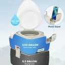 Kohree Portable Toilet for Camping 5.3 Gal: 20L Cassette Toilet Porta Potty for Adults with Diagonal Elongated Bowl Seat - Leakproof Bellows Flush Pump, Large Capacity Camping Toilet for RV Trailer
