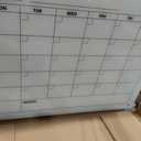 Glass Dry Erase Calendar for Wall, 36 x 24 Inches Magnetic Glass Calendar Whiteboard, 3' x 2' Frameless Monthly Planner Board for Office, Home, School