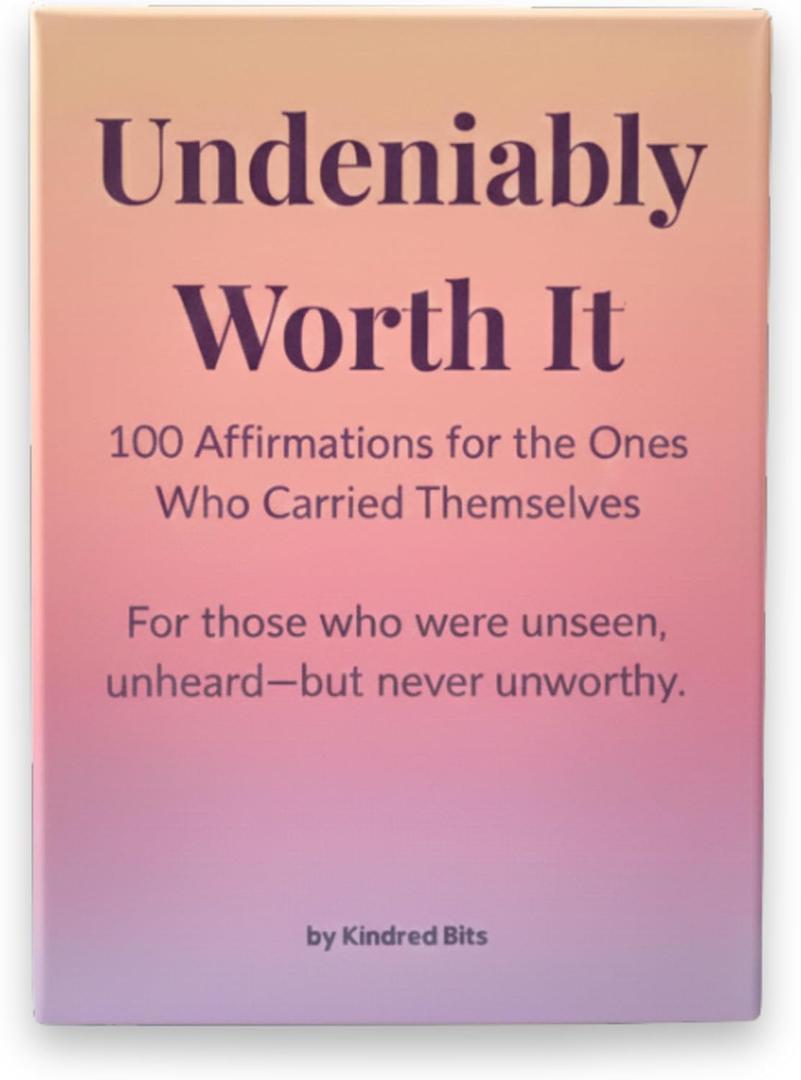 Undeniably Worth It Affirmation Cards  100 Positive Daily Mantras for Men, Women, Teens, Adults - Self-Worth, Mental Health & Healing Card Deck