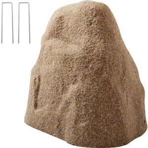 VEVOR Faux Rock Cover, Outdoor Fake Rock Well Pump Cover, Realistic Natural Texture, Lightweight & Weather-Resistant Artificial Boulder for Landscaping Garden Yard Dcor, Sandy Brown, Small Size