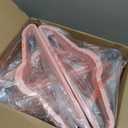 HOUSE DAY Premium Velvet Hangers 50 Pack Pink, Non-Slip Flocked Felt Hangers, Sturdy Clothes Hanger Heavy Duty Coat Hanger, Durable Slim for Closet Space Saving