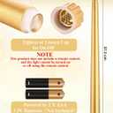 Funtery 48 Pcs Flameless LED Taper Candles Battery Operated Candles Bulk Realistic LED Candlesticks Flickering for Wedding Church Graduation Party Home Decor(Gold,Classic Style)