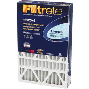 Pleated Air Filter, Ultra Allergen Reduction, 3 Months, Purple, 16x25x4-In.
