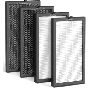 AP400 Official Genuine Replacement Filter Set, 4-Pack with 2 H13 True HEPA Filters and 2 Activated Carbon Filters, Designed by Original Manufacturer, Easy Installation