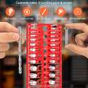 57 Pcs Nut and Bolt Thread Checker - 21 Standard + 17 Metric Thread Gauges | 19 Drill Bit Gauges, Wall-Mountable Bolt Size Finder for Fastener & Drill Bit Identification