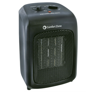 Comfort Zone Ceramic Heater with Fan Only Option, Black, CZ446WM