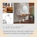 Gatco 4292 Latitude II Towel Ring | Modern Hand Towel Holder for Bathroom | Stylish Decorative Hardware, Heavy Duty Metal, EZ Ancor Mounting | Satin Nickel