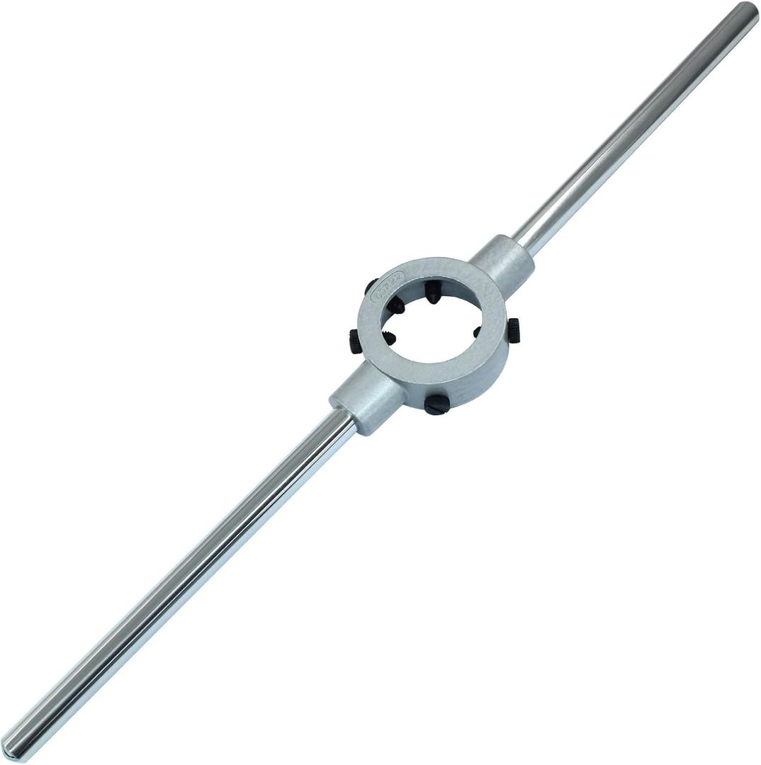 Die Stock Handle Wrench, 2.17 Inch / 55mm Adjustable Die Holder Tool, Metric M22 - M26 Heavy Duty Round Threading Tool