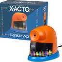 X-ACTO Crayon Pro Electric Sharpener, SafeStart Automatic Motor, Great for Home or School Use (1 Count (Pack of 1))