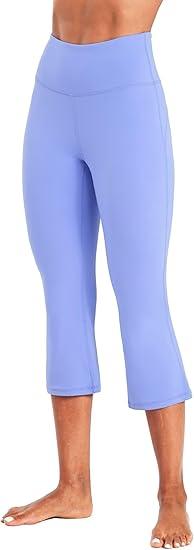 Sunzel High Waist Mini Flared Leggings for Women, Tummy Control Casual Flare Yoga Pants for Yoga Workout Gym Size S