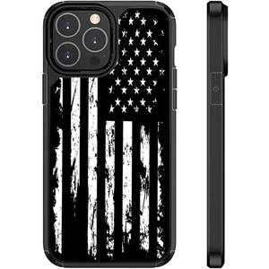 Compatible with iPhone 16 Case,Black White Flag Case for iPhone 16 Design for Men Boys [Anti-Scratch] Non-Slip+Shockproof Rugged TPU Protective Case