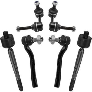 Front End Suspension Kit Compatible With 2007-2017 Le-xus LS460 L F Sport RWD 4.6L V8 Tie Rods Inner and Outer Complete Kit, Tie Rod and Sway Bar
