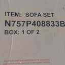 Merax Outdoor 4-Piece Acacia Wood & Rope Sectional Patio Set, Loveseat, Chair & Table with Water-Repellent Cushions (Beige)