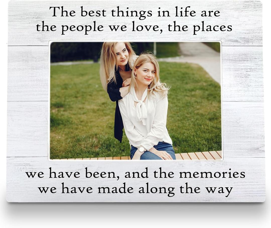 Family Picture Frame 8x10, Family Photo Frame, Inspirational Relationship Gifts for Family Friends Sisters Coworkers Boss, The Best Things in Life Are the People We Love Photo Frame 5X7