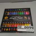 Acrylic Paint Set Canvas Art Paints 24 Colors Perfect Paint Finish (0.41oz,12 ml) With 3 Brushes - Painting Canvas, Paper, Wood, Rock, MDF, Ceramic & Fabric