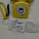 Rotary Phone, Vintage Phone, Retro Phones for Landline, Corded Old Telephone with Redial Function for Home Office Hotel School, Yellow
