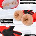 Cooraby 6 Pairs Kids Ski Snow Gloves Waterproof Windproof Gloves Winter Snowboard Sport Gloves for Boys Girls Cold Weather