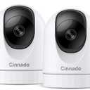 Cinnado 2K Home Security Cameras-2.4Ghz WiFi Indoor Camera with 360 Motion Detection for Pets/Nanny/Baby/Dog, 2 Way Audio, 24/7 SD Card Storage, Cloud Storage, Works with Alexa & Google Home, D1 4P