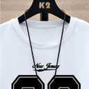 Verdusa Men's Jersey Shirt Letter Print Short Sleeve Round Neck Athletic Tee Tops (XXL)