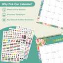 8 x 2026 Wall Calendar, Monthly Wall Calendars, Jan 2026 - Jun 2027, Desk Planner (8.5" x 11"), Hanging for Home, School, Office Supplies