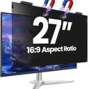 Magnetic 27 Inch Privacy Screen for Computer Monitor 16:9 Aspect Ratio, Hanging Removable Anti-Blue/Glare Protector Film, Anti Spy Desktop Security Private Filter 27in