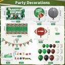 Football Birthday Party Decorations for Boys Girls - Premium Football Party Supplies Kit - Includes Banner, Tablecloth, Backdrop, Balloons, Cake Toppers, Tattoos