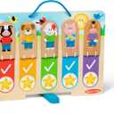 Melissa & Doug Wooden My Daily Day and Night Routines Chart for Boys and Girls 3+ - FSC Certified