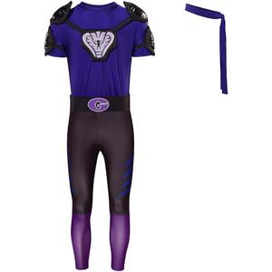VintageCos Men's Dodgeball Globo Gym Purple Cobras Cosplay Costume Jumpsuit Halloween Party Outfits XX-Large