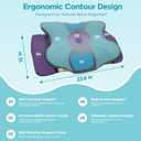 Cervical Neck Pillow for Sleeping, Ergonomic Memory Foam Pillow for Neck Pain Relief, Dual Height Contour Support for Side and Back Sleepers, Cooling Breathable Pillowcase, Grey, 23.6*15*5.5