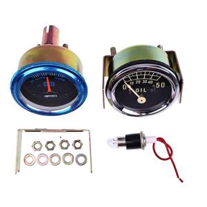 IEQFUE 9N9273A A0NN10670A 61063 61162 Oil Pressure Ammeter Gauge Set Compatible with Ford Tractors 9N 2N 8N