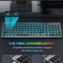 Wireless Keyboard and Mouse Combo Backlit - Compact Quiet Keyboard with RGB Mouse, Rechargeable, Slim, Sleep Mode, Portable Cordless Keyboard Mouse Set for Mac, Windows (Space Gray) - SABLUTE KM61PRO