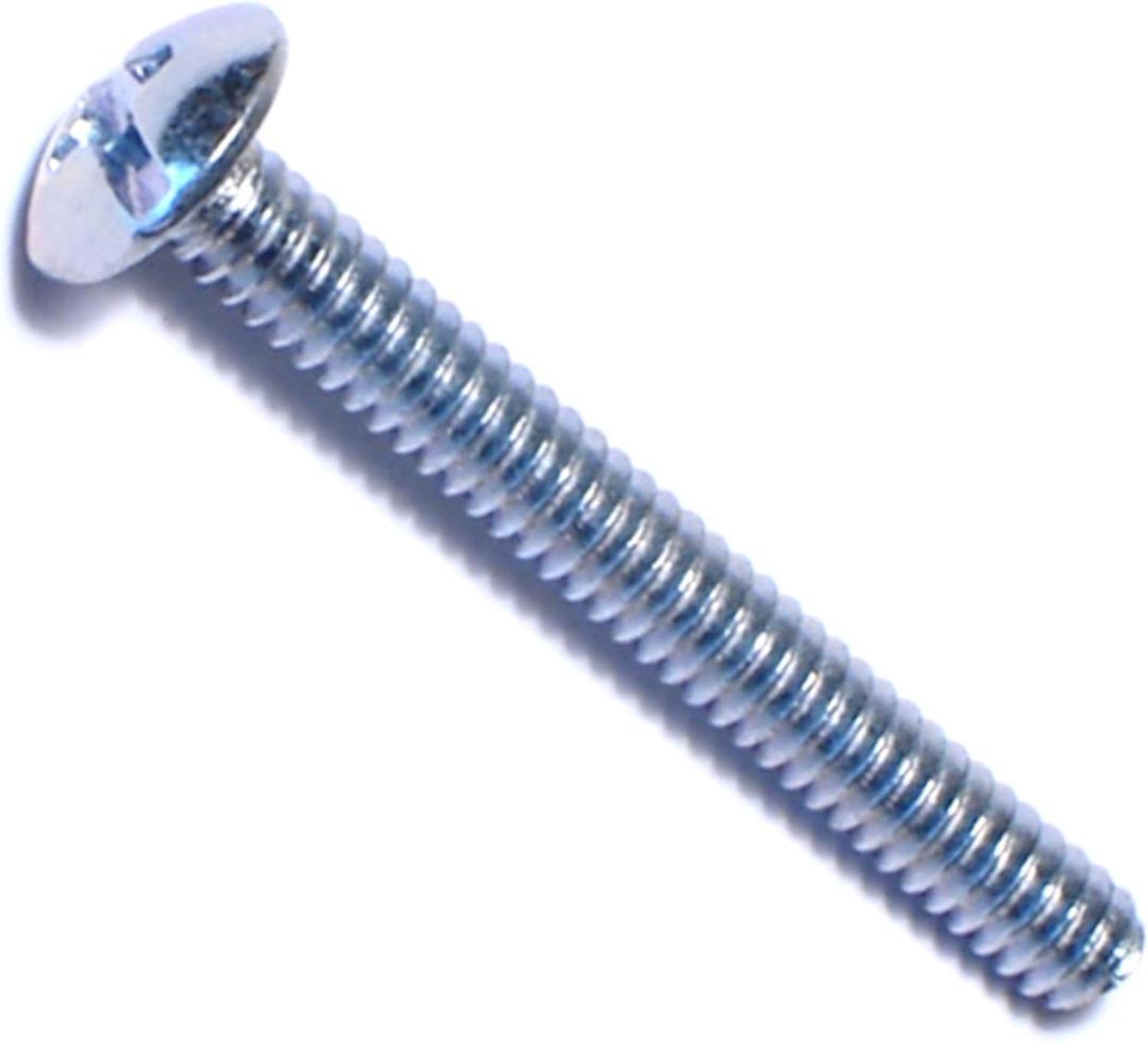 Hard to Find Fastener Combination Truss Head Machine Screws, Durable Steel Fasteners for Home Improvement, DIY, Construction, 6-32 x 1-1/4, Pack of 100