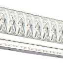 ZUZITO Modern Bathroom Light Fixtures - LED Vanity Lights for Bathroom 18W - Crystal Chrome Lighting Fixtures Over Mirror for Bath (22.8 inch, Dimmable)