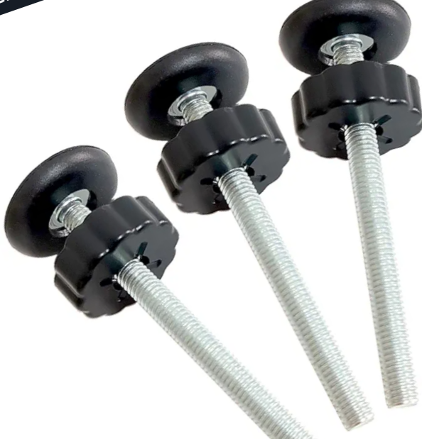3Pack 8MM Baby Gate Threaded Spindle Rod, Replacement Hardware Parts Kit for Pet & Dog Pressure Mounted Safety Gates - Extra Long Wall Mounting Accessories Screws Rods Adapter Bolts Black