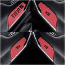 Temmis 4PCS Car Door Window Switch Panel Cover for Toyota 2020-2025 RAV4 / RAV-4 / Wildlander, Auto Interior Decor Accessories Armrest Trim Silicone Style Kit-Red