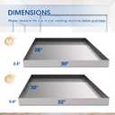 Washing Machine Pan-28" x 30" x 2.5", Heavy Duty 304 Stainless Steel, Washing Machine Tray with Anti-Slip Bottom Pad, Raised Edge Drain Pan, No Hole, Leak Protection for Laundry Room