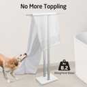 KES Standing Towel Rack Taller Version, 37" H (Equal Height) Bathroom Towel Rack Stand with Marble Base, Free Standing Towel Holder Stand, SUS304 Stainless Steel Brushed Finish, BTH229-2