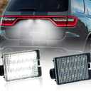 LED License Plate Tag Lights Compatible with Durango 2014 2015 2016 2017 2018 2019 2020 2021 2022, 6500K White Tag Light Assembly Replacement, Clear Lens Tag Lamp, 2PCS