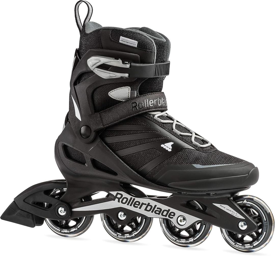 Rollerblade Zetrablade Men's Adult Fitness Inline Skate, Black and Silver (10)