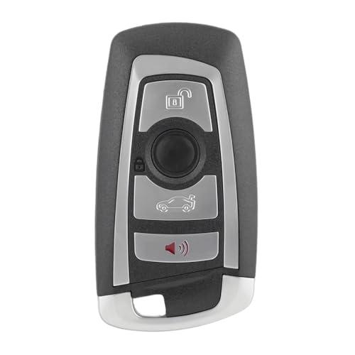Key Fob Cover Shell Case Replacement 4 Buttons Key Fob Remote Control Shell Case - Compatible for BMW 1 2 3 4 5 6 7 Series E90 E92 E93 X5 F10 F20 F30 F40