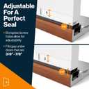 Patent Pending, Adjustable Double Bubble Door Sweep, Draft Stopper, Under Door Seal for Exterior Doors, 1 3/4" x 36", White (36 inch)