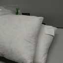 18x18 Decorative Throw Pillow Inserts-Down Feather Pillow Inserts-Square-Cotton Fabric-Set of 2-White.
