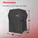 GrillTough Heavy Duty BBQ Grill Cover for Outdoor Grill, 30 Inch Waterproof, Weather Resistant, UV & Fade Resistant with Adjustable Straps Gas Grill Cover for Weber, Charbroil, Charcoal