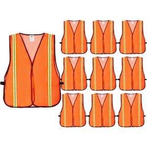 Dazonity Safety Vests,8pcs,Mesh,High Visibility Reflective Strips, Fit for Men & Women, Work, Construction,Surveyor, Parking,Warehouse,Volunteer, Crossing Guard, Road