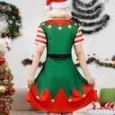 Women's Christmas Printed Tunic Dress Long Sleeve Crewneck Casual Costume Bodycon Dresses S-XXL (Medium, Bell Elf)