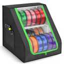 FANGSUN 3D Printer Filament Storage Box  Holds Up to 21 Spools, 2-Tier Filament Rack and Organizer Box with Stable Trapezoid Frame and Pockets for 3D Printing Enthusiasts in Home, Studio, or Workshop