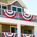 4PCS 3x6 Feet Bunting Flags,American Flag Bunting for Outside,4th Of July Decorations Outdoor,Memorial Day Decorations