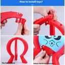 AALFA Balloon Pop Challenge Balloon Blast Party Game Family Fun Board Game with 10 Balloons, 9 Sticks, Dice, Stand, Red Frame