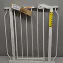 Regalo Safety 29-38.5" Baby Gate for Doorways & Bottom of Stairs, Pressure Mounted Baby Gate with Door for Babies, Toddlers & Pets, Tested & Safe for 30 Years, American Designed, American Owned, White