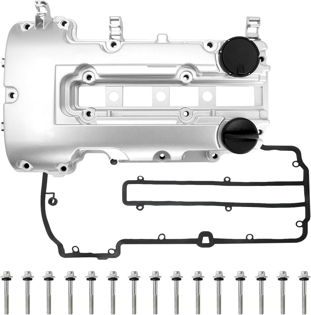 Upgraded Aluminum Engine Valve Cover with Gasket, Compatible with Chevy Cruze 2011-2016,Sonic 2012-2020,Trax 2013-2021,Volt 2011-2015&Buick Encore 2013-2021&Cadillac ELR 2014-2016, Replace# 55573746